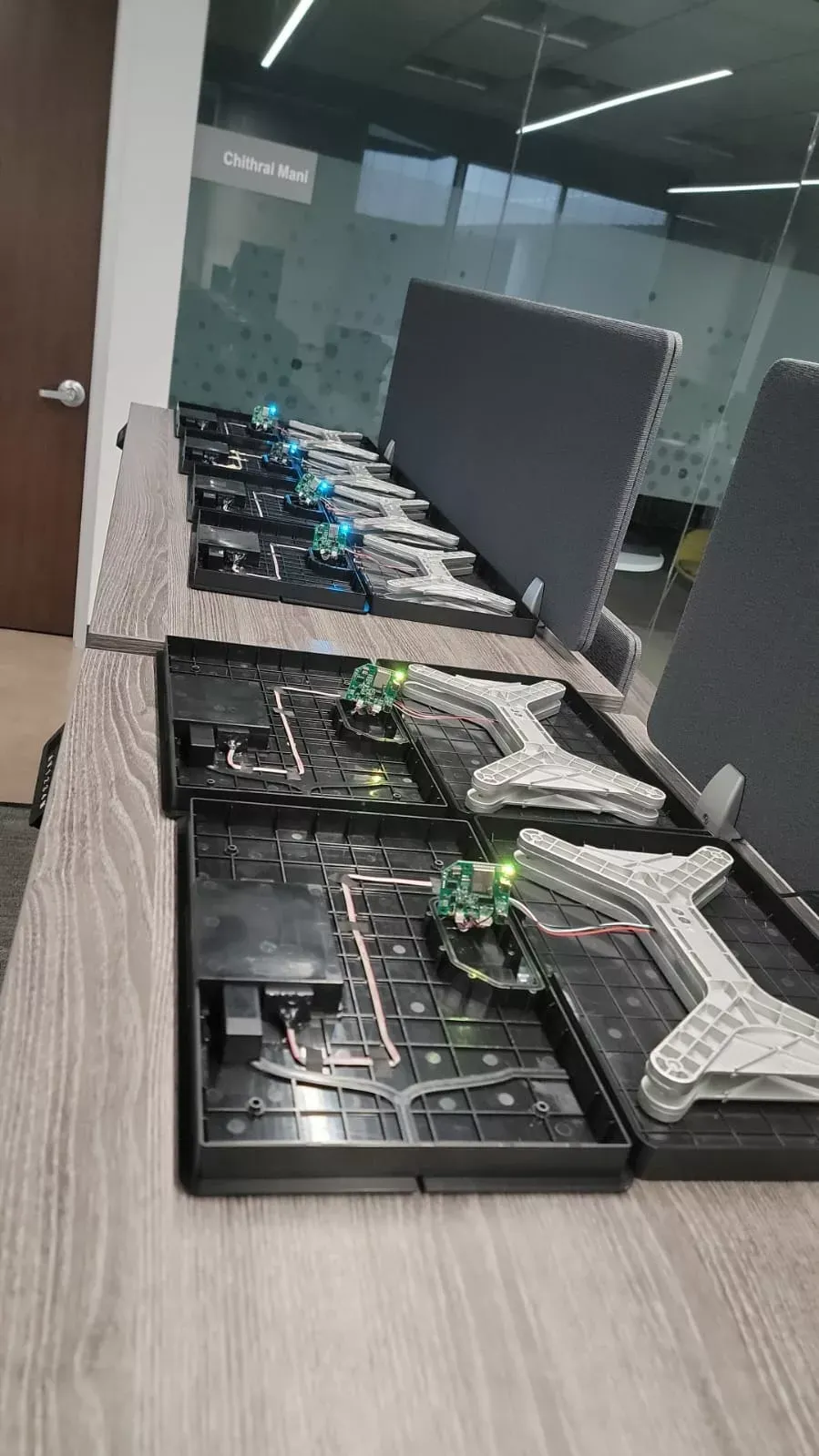 Assembled sensor units and enclosures ready for deployment