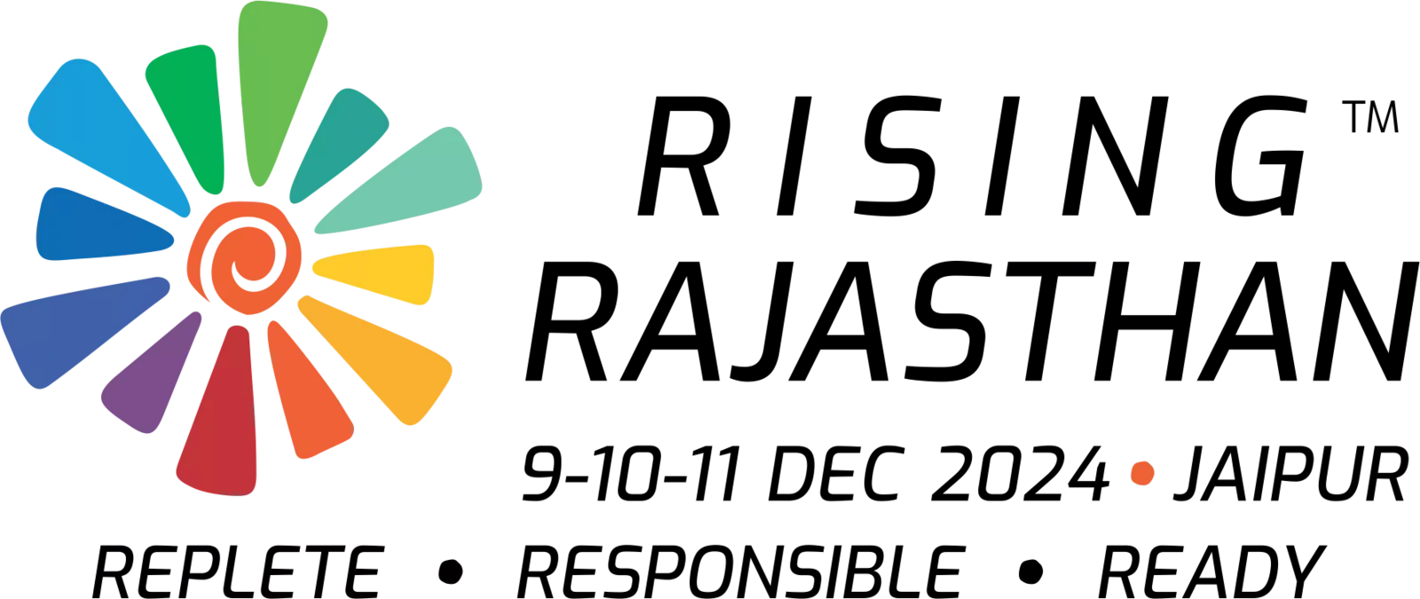 Rising Rajasthan 2024 summit branding, 9–11 Dec, Jaipur