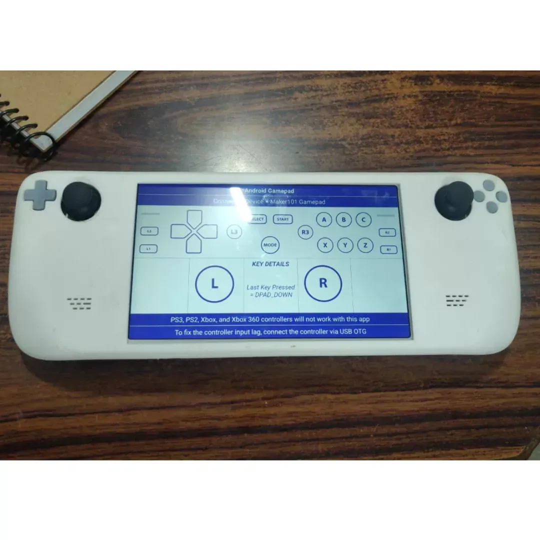 Refined handheld console prototype with an Android-based touchscreen and gamepad controls